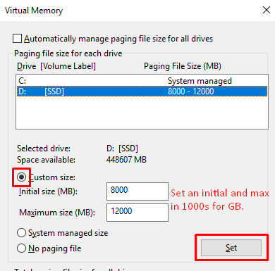 Koncentration Eventyrer Eller Out of memory errors - set your pagefile – Roberts Space Industries  Knowledge Base