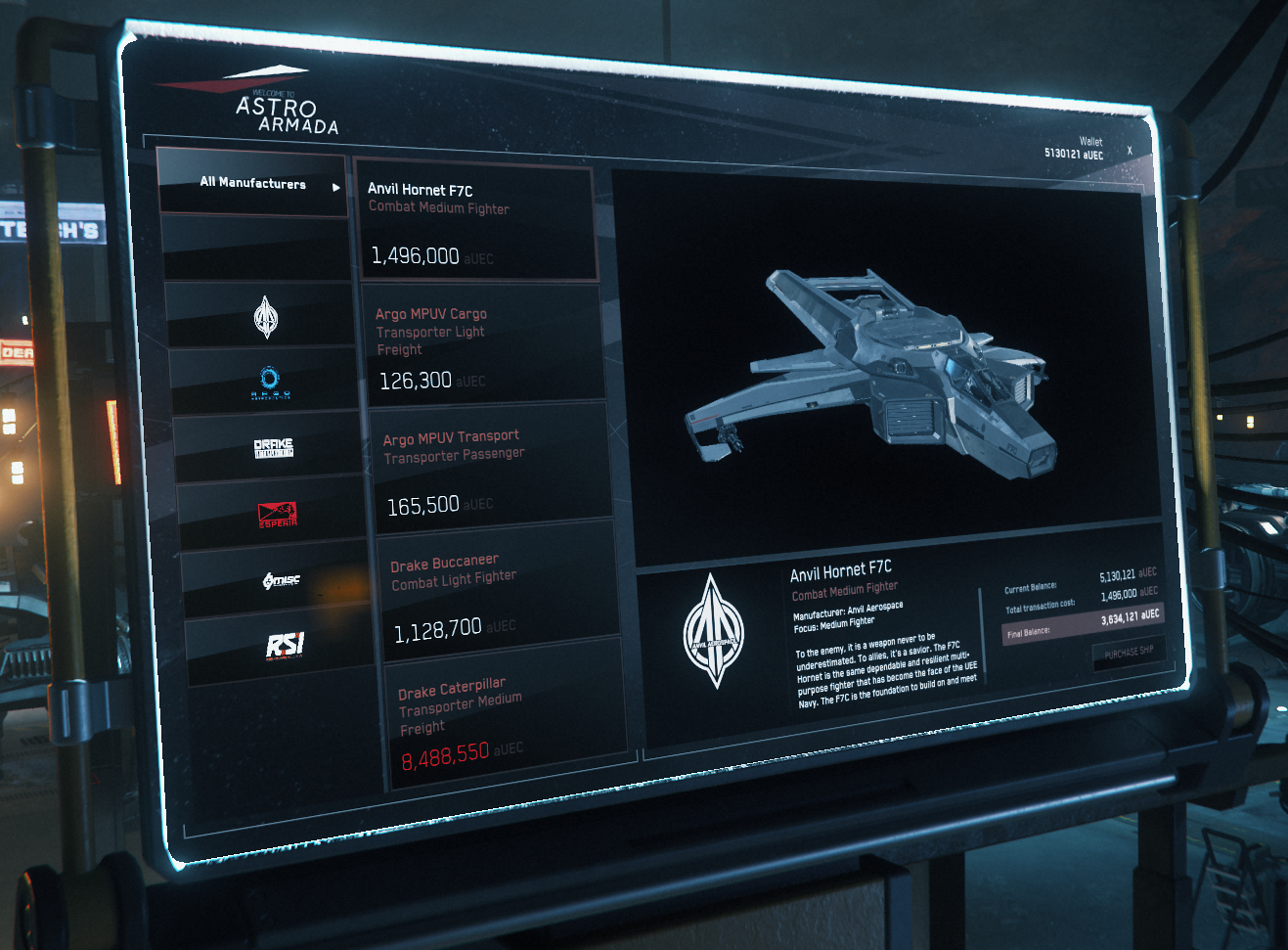 where to buy ships in star citizen