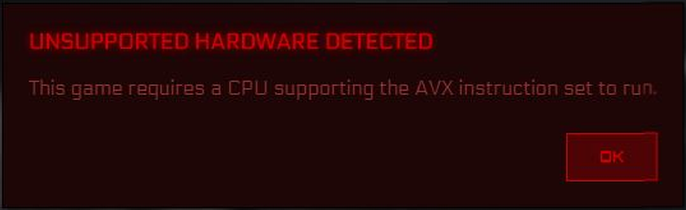 Vmware unsupported cpu detected ошибка