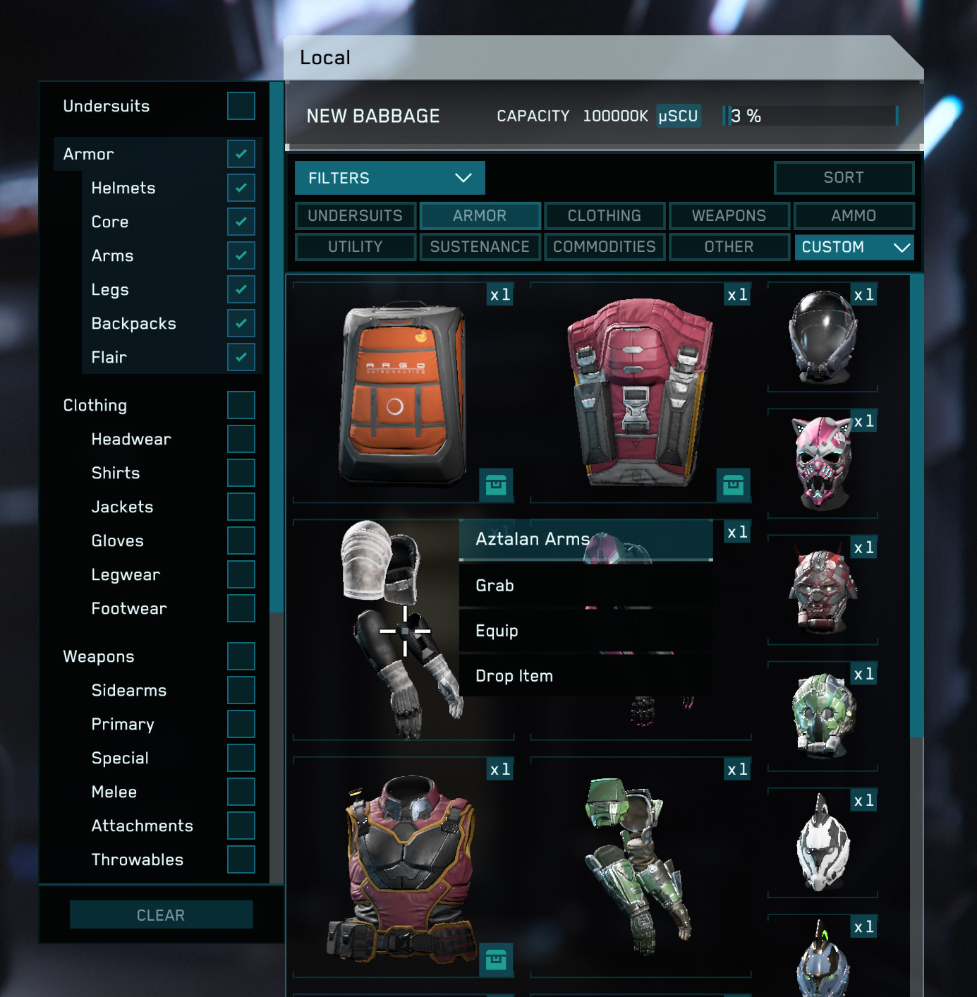 Equipping Your Character – Roberts Space Industries Knowledge Base